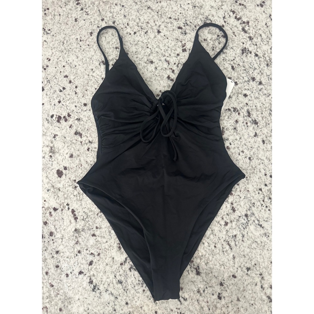 L*Space Lspace Piper Black One Piece 1pc Swimsuit sz S Small